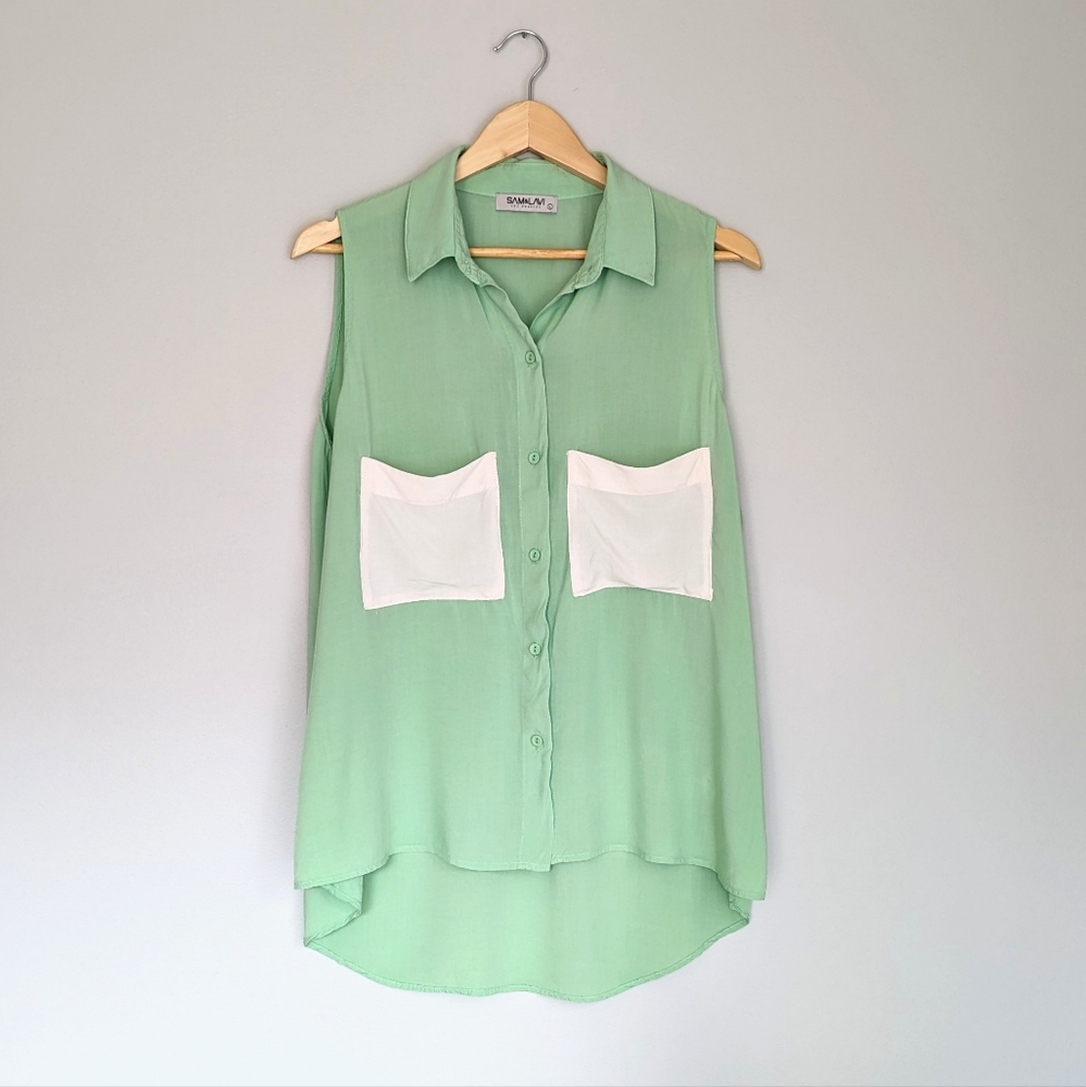 🇺🇸 Sam & Lavi Button Up Tunic Blouse Made In USA